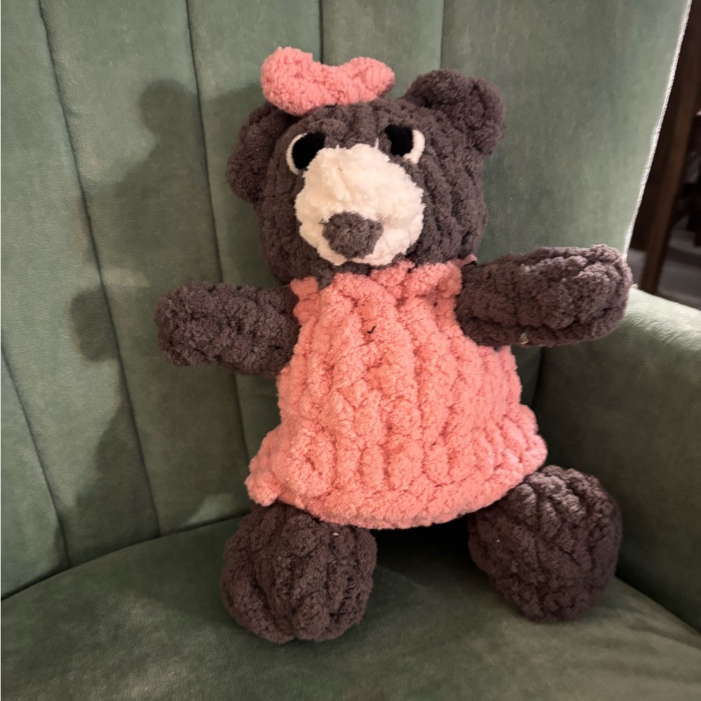 Plush Bear in Pink Dress